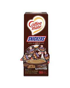 Liquid Coffee Creamer, Snickers, 0.38 Oz Mini Cups, 50 Cups/box