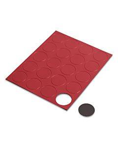 Heavy-duty Board Magnets, Circles, Red, 0.75" Diameter, 20/pack