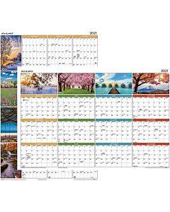 At-a-glance Seasons In Bloom Erasable/reversible Wall Planner