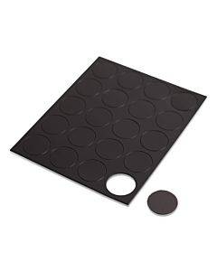 Heavy-duty Board Magnets, Circles, Black, 0.75", 20/pack