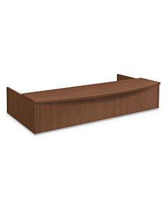 Foundation Reception Station With Bow Front, 72" X 36" X 14.25", Shaker Cherry