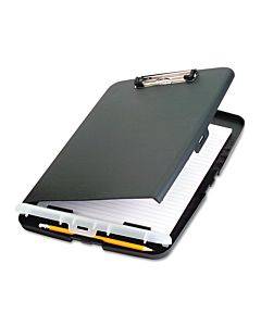 Low Profile Storage Clipboard, 0.5" Clip Capacity, Holds 8.5 X 11 Sheets, Charcoal