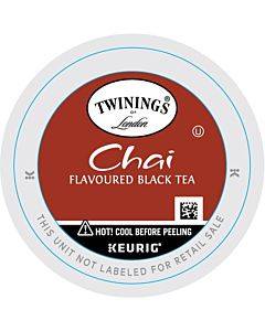 Twinings 100% Organic & Fair Trade Certified Tea Chai Flavoured Black Tea K-cup