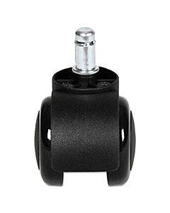 Dual Wheel Hooded Casters, B Stem, 2" Caster, Black