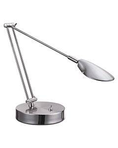 Adjustable Led Task Lamp With Usb Port, 11"w X 6.25"d X 26"h, Brushed Nickel