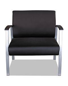 Alera Metalounge Series Bariatric Guest Chair, 30.51" X 26.96" X 33.46", Black Seat/back, Silver Base