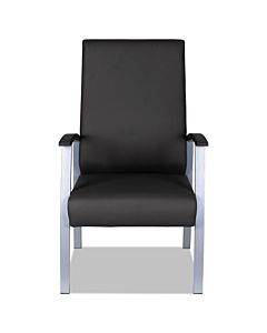 Alera Metalounge Series High-back Guest Chair, 24.6" X 26.96" X 42.91", Black Seat/back, Silver Base