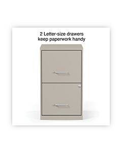 Soho Vertical File Cabinet, 2 Drawers: File/file, Letter, Putty, 14" X 18" X 24.1"