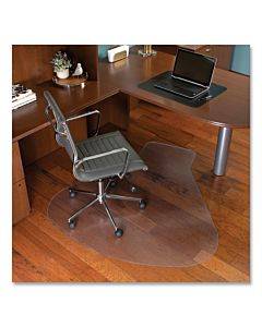 Everlife Workstation Chair Mat For Hard Floors, With Lip, 66 X 60, Clear