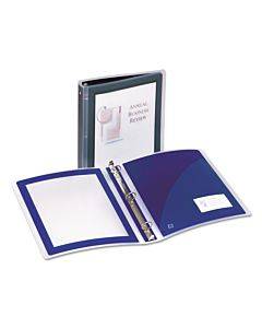 Flexi-view Binder With Round Rings, 3 Rings, 1" Capacity, 11 X 8.5, Black