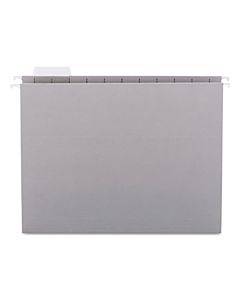 Hanging File Folders, 1/5 Tab, 11 Point Stock, Letter, Gray, 25/box