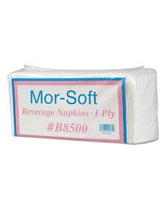 Morsoft Beverage Napkins, 9 X 9/4, White, 500/pack, 8 Packs/carton