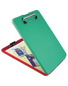 Slimmate Show2know Safety Organizer, 0.5" Clip Capacity, Holds 8.5 X 11 Sheets, Red/green