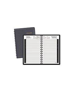 Daily Appointment Book With 30-minute Appointments, 8 X 5, Black Cover, 12-month (jan To Dec): 2023