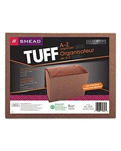 Tuff Expanding Wallet, 21 Sections, Elastic Cord Closure, 1/21-cut Tabs, Letter Size, Redrope