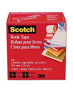 Book Tape, 3" Core, 3" X 15 Yds, Clear