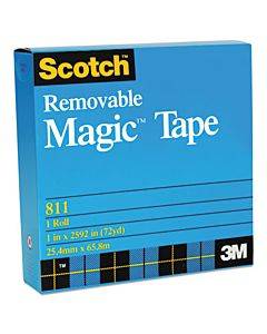 Removable Tape, 1" Core, 0.75" X 36 Yds, Transparent