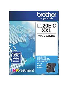Lc20ec Inkvestment Super High-yield Ink, 1,200 Page-yield, Cyan