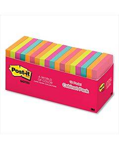 Original Pads In Poptimistic Colors, Cabinet Pack, 3 X 3, 100 Sheets/pad, 18 Pads/pack