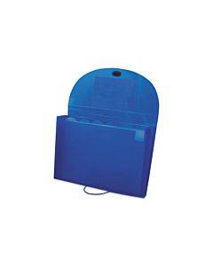 Expanding Files, 1.63" Expansion, 7 Sections, Cord/hook Closure, 1/6-cut Tabs, Letter Size, Blue