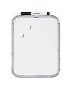 Magnetic Dry Erase Board, 11 X 14, White Surface, White Plastic Frame