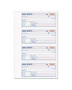 Money And Rent Receipt Book, Account + Payment Sections, Three-part Carbonless, 7.13 X 2.75, 4 Forms/sheet, 100 Forms Total