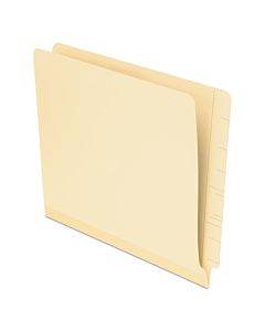 Manila Laminated Spine Shelf File Folders, Straight Tabs, Letter Size, Manila, 100/box