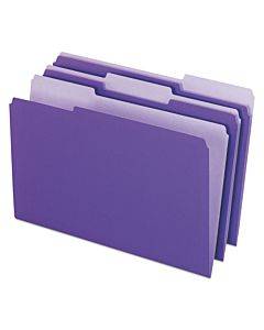 Interior File Folders, 1/3-cut Tabs: Assorted, Legal Size, Violet, 100/box