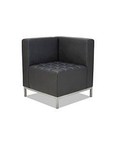 Alera Qub Series Corner Sectional, 26.38w X 26.38d X 30.5h, Black