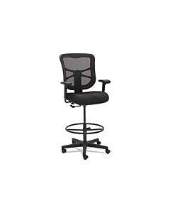 Alera Elusion Series Mesh Stool, Supports Up To 275 Lb, 22.6" To 31.6" Seat Height, Black