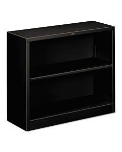 Metal Bookcase, Two-shelf, 34.5w X 12.63d X 29h, Black