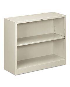Metal Bookcase, Two-shelf, 34.5w X 12.63d X 29h, Light Gray
