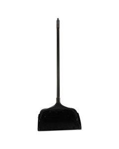 Lobby Pro Upright Dustpan With Wheels, 12.5w X 37h, Polypropylene With Vinyl Coat, Black