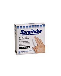 Surgitube Tubular Gauze Bandage, Size 1 White, 5/8" X 5 Yds. (small Fingers And Toes) Part No. Gl-105w (1/package)