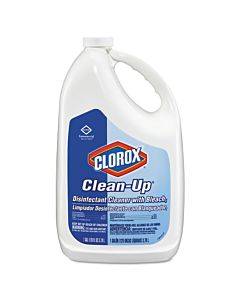 Clean-up Disinfectant Cleaner With Bleach, Fresh, 128 Oz Refill Bottle, 4/carton