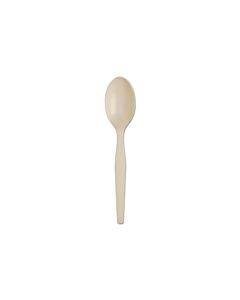 Smartstock Plastic Cutlery Refill, Spoons, 6", Series-o Mediumweight Bio-blend, Beige, 40/pack, 24 Packs/carton