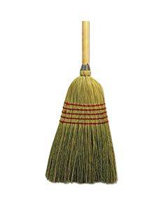 Parlor Broom, Corn Fiber Bristles, 55" Overall Length, Natural