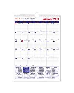 Twin-wirebound Wall Calendar, One Month Per Page, 8 X 11, White Sheets, 12-month (jan To Dec): 2023