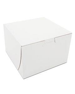 White One-piece Non-window Bakery Boxes, 6 X 6 X 4, White, Paper, 250/bundle