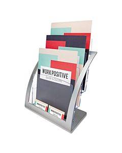 3-tier Literature Holder, Leaflet Size, 11.25w X 6.94d X 13.31h, Silver