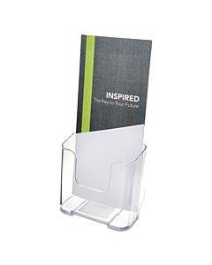 Docuholder For Countertop/wall-mount, Leaflet Size, 4.25w X 3.25d X 7.75h, Clear