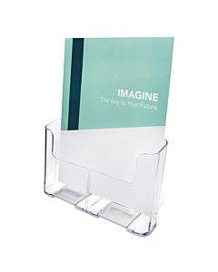 Docuholder For Countertop/wall-mount, Magazine, 9.25w X 3.75d X 10.75h, Clear