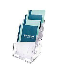 4-compartment Docuholder, Booklet Size, 6.88w X 6.25d X 10h, Clear