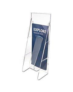 Stand-tall Wall-mount Literature Rack, Leaflet, 4.56w X 3.25d X 11.88h, Clear