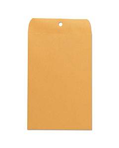 Kraft Clasp Envelope, #55, Square Flap, Clasp/gummed Closure, 6 X 9, Brown Kraft, 100/box