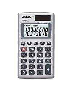 Hs-8va Handheld Calculator, 8-digit Lcd, Silver