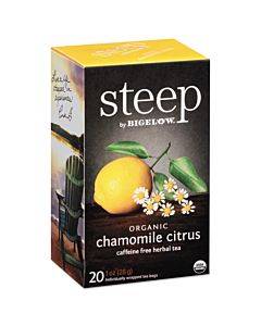 Steep Tea, Chamomile Citrus Herbal, 1 Oz Tea Bag, 20/box