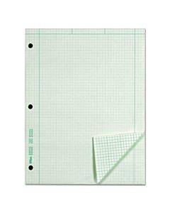 Engineering Computation Pads, Cross-section Quad Rule (5 Sq/in, 1 Sq/in), Black/green Cover, 100 Green-tint 8.5 X 11 Sheets