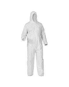 A35 Liquid And Particle Protection Coveralls, Zipper Front, Hooded, Elastic Wrists And Ankles, X-large, White, 25/carton