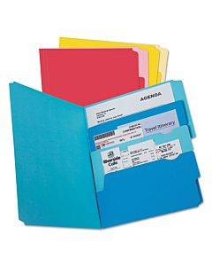 Divide It Up File Folder, 1/2-cut Tabs: Assorted, Letter Size, 0.75" Expansion, Assorted Colors, 24/pack